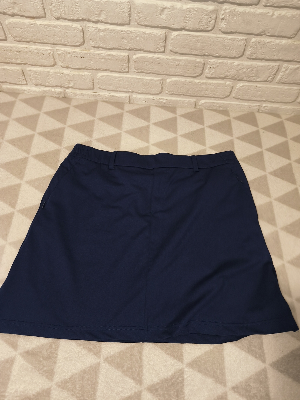 Lands' End Navy A-Line Skirt Tennis Activity  C1(7)